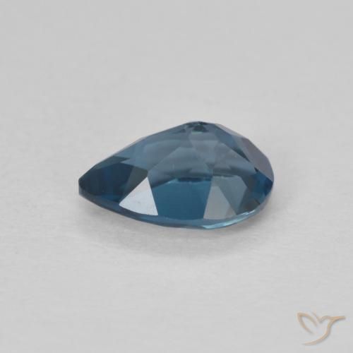 Topaze Bleu Londres naturelle En forme de poire, 0.86 ct, VVS-VS