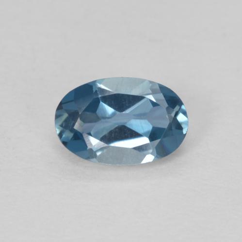 Topaze Bleu Londres naturelle ovale, 0.57 ct, VVS-VS