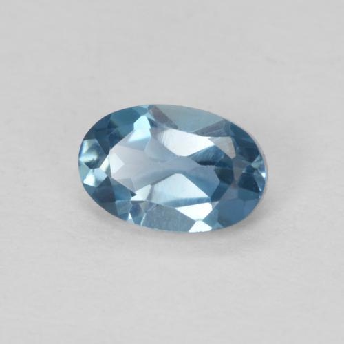 Topaze Bleu Londres naturelle ovale, 0.57 ct, VVS-VS
