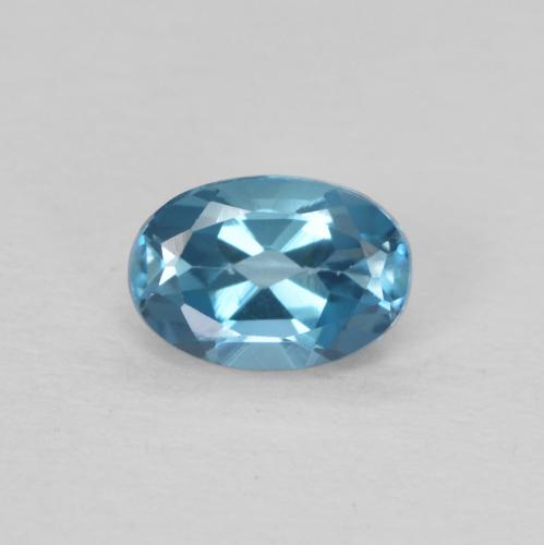 Topaze Bleu Londres naturelle ovale, 0.59 ct, VS
