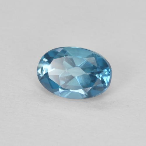 Topaze Bleu Londres naturelle ovale, 0.59 ct, VS
