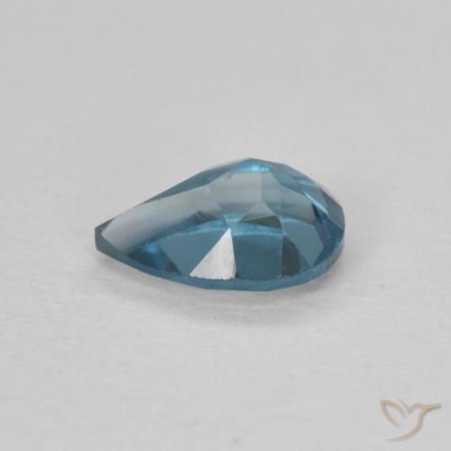 Topaze Bleu Londres naturelle En forme de poire, 0.82 ct, VS