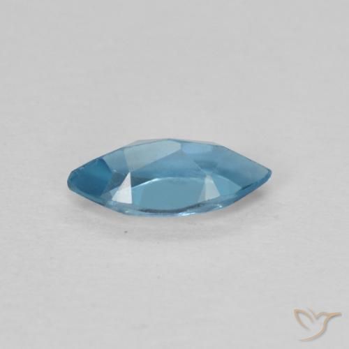 Topaze Bleu Londres naturelle Marquise, 0.65 ct, VS