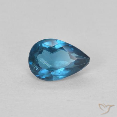 Topaze Bleu Londres naturelle En forme de poire, 0.53 ct, VS