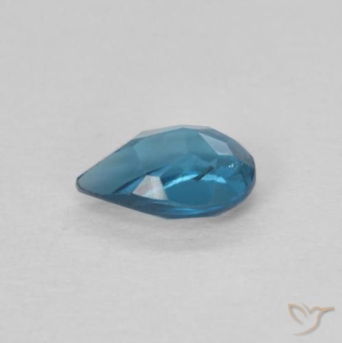 Topaze Bleu Londres naturelle En forme de poire, 0.53 ct, VS