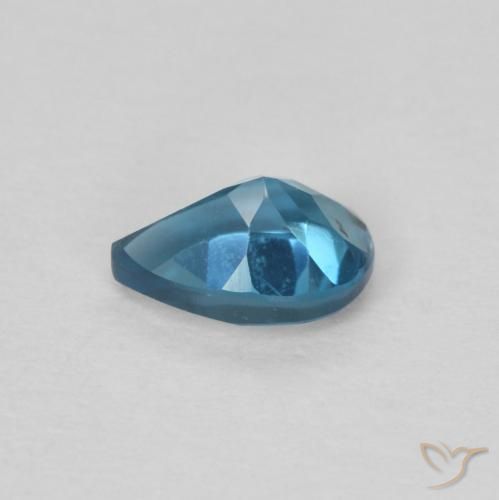 Topaze Bleu Londres naturelle En forme de poire, 0.56 ct, VS