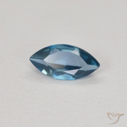Topaze Bleu Londres naturelle Marquise, 0.46 ct, VS