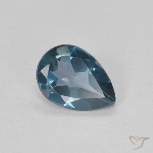 Topaze Bleu Londres naturelle En forme de poire, 0.76 ct, VS