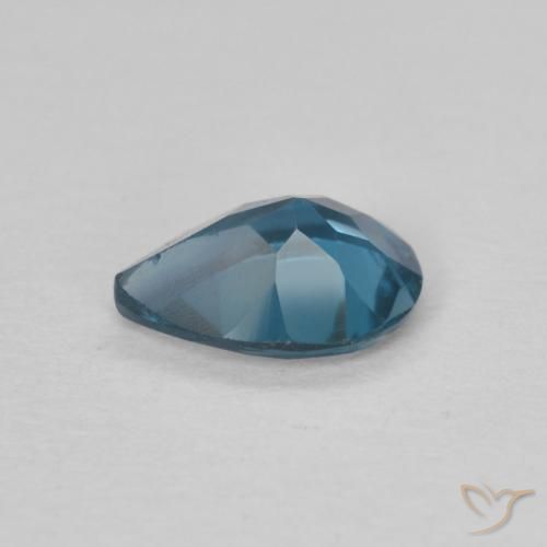 Topaze Bleu Londres naturelle En forme de poire, 0.76 ct, VS