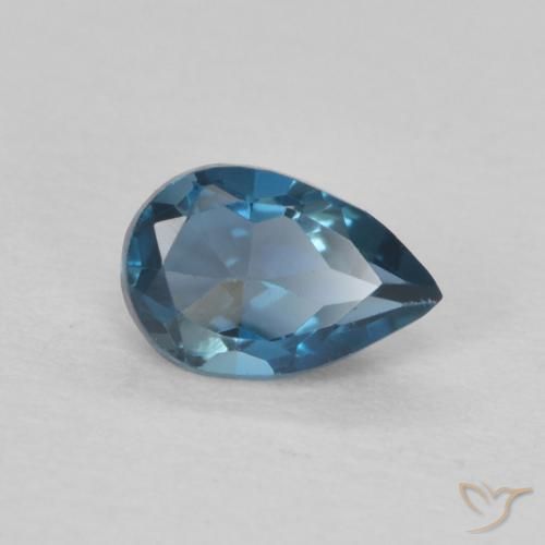 Topaze Bleu Londres naturelle En forme de poire, 0.55 ct, VVS