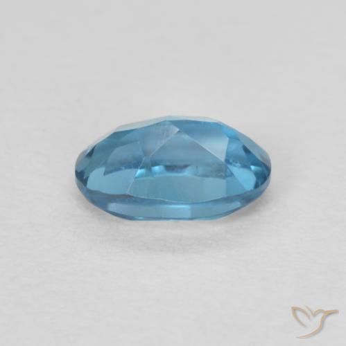 Topaze Bleu Londres naturelle ovale, 0.64 ct, VVS