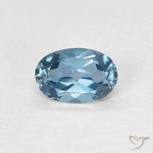 0.60ct Naturel Bleu Londres Topaze, ovale, VVS-VS