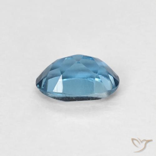Topaze Bleu Londres naturelle ovale, 0.60 ct, VVS-VS