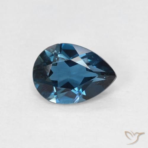 Topaze Bleu Londres naturelle En forme de poire, 0.79 ct, VVS-VS