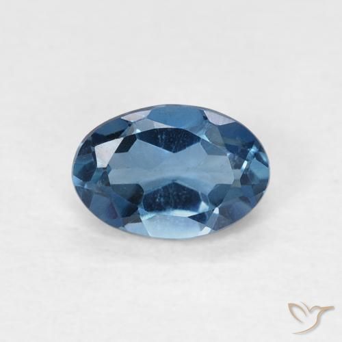 0.62ct Naturel Bleu Londres Topaze, ovale, VVS-VS