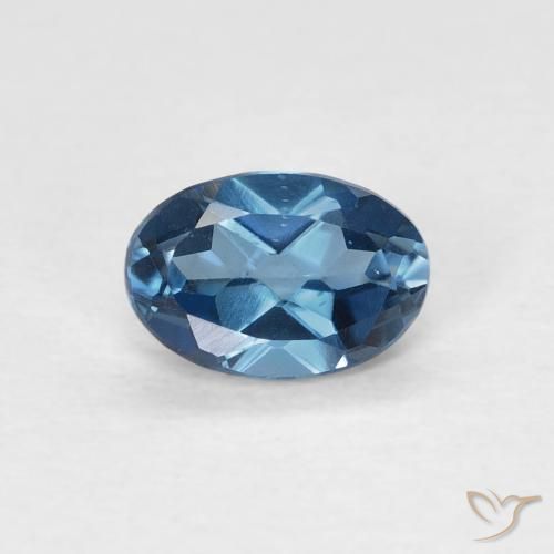 0.63ct Naturel Bleu Londres Topaze, ovale, VVS