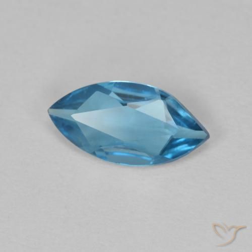Topaze Bleu Londres naturelle Marquise, 0.46 ct, VVS