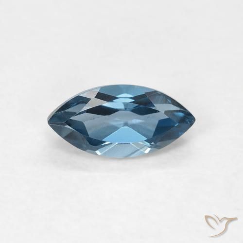Topaze bleue naturelle marquise, 0,47 ct, VVS