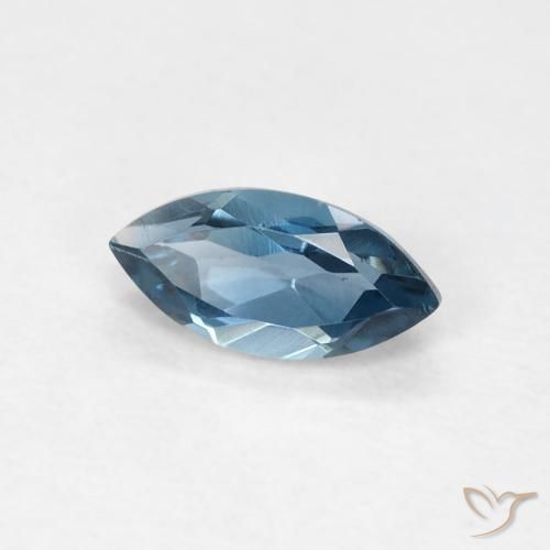 Topaze bleue naturelle marquise, 0,47 ct, VVS