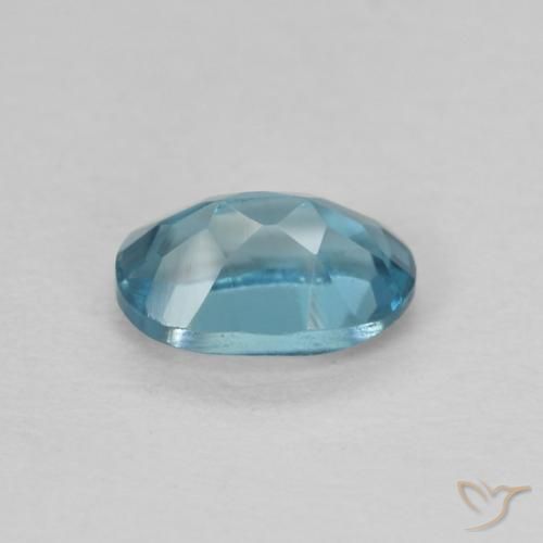 Topaze Bleu Londres naturelle ovale, 0.63 ct, VVS