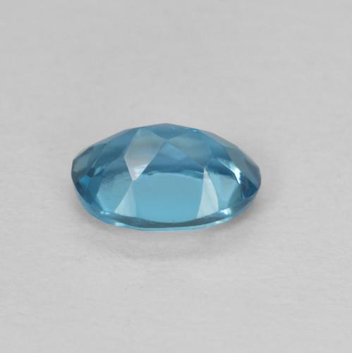 Topaze Bleu Londres naturelle ovale, 0.58 ct, VVS