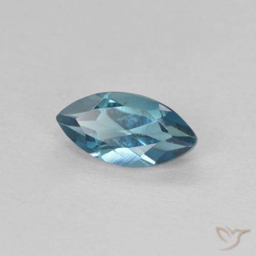 Topaze Bleu Londres naturelle Marquise, 0.47 ct, VVS