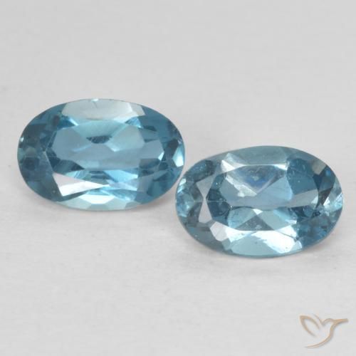 1.22ctw Naturel Bleu Londres Topaze, ovale, VVS-VS