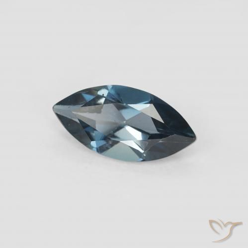 Topaze Bleu Londres naturelle Marquise, 0.63 ct, VVS-VS