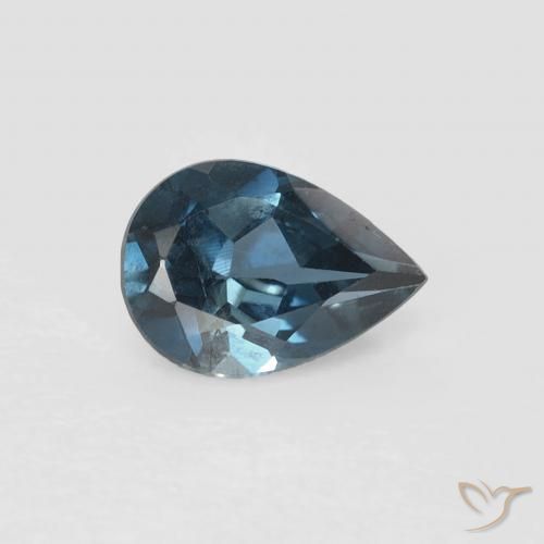 Topaze Bleu Londres naturelle En forme de poire, 0.85 ct, VVS-VS