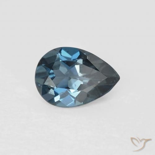 Topaze Bleu Londres naturelle En forme de poire, 0.71 ct, VVS-VS