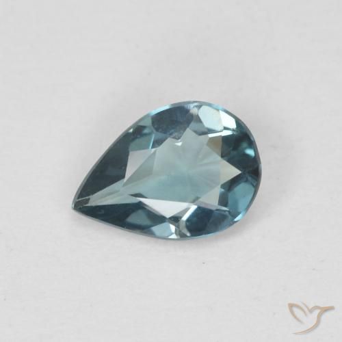 0.53ct Naturel Bleu Londres Topaze, En forme de poire, VVS-VS