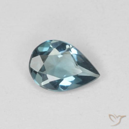 Topaze bleu londres naturelle en forme de poire, 0,53 ct, VVS-VS