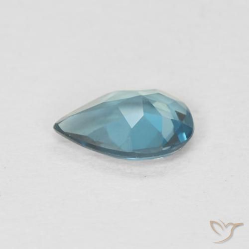 Topaze bleu londres naturelle en forme de poire, 0,53 ct, VVS-VS