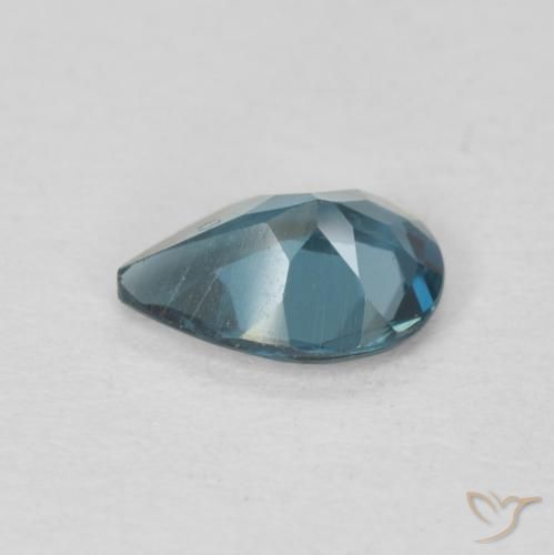 Topaze Bleu Londres naturelle En forme de poire, 0.69 ct, VVS-VS