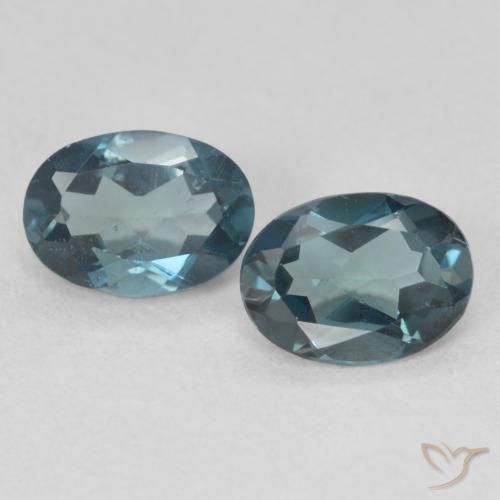 1.95ctw Naturel Bleu Londres Topaze, ovale, VS
