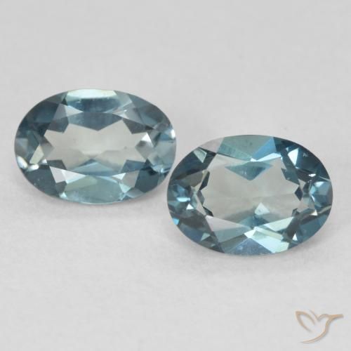 2.00ctw Naturel Bleu Londres Topaze, ovale, VS