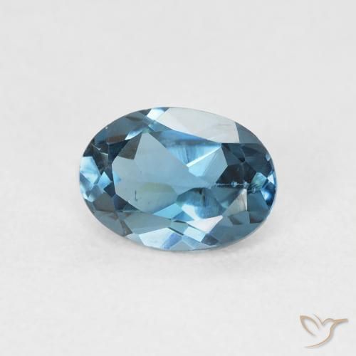Topaze Bleu Londres naturelle ovale, 1.06 ct, VVS-VS