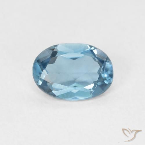 0.89ct Naturel Bleu Londres Topaze, ovale, VVS-VS