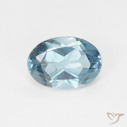 Topaze Bleu Londres naturelle ovale, 1.13 ct, VVS