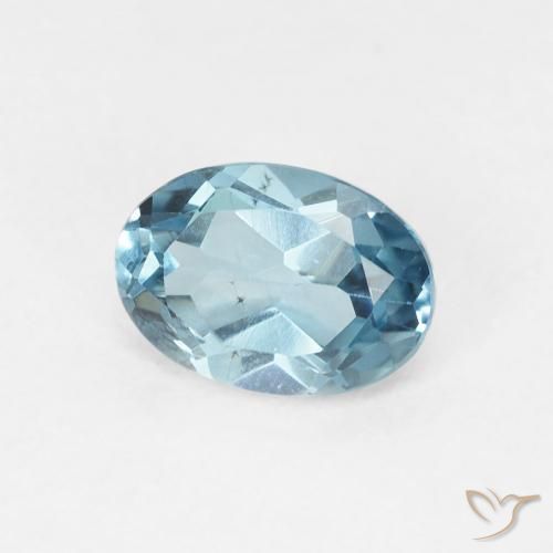 Topaze Bleu Londres naturelle ovale, 1.13 ct, VVS