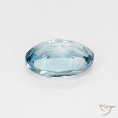 Topaze Bleu Londres naturelle ovale, 1.13 ct, VVS