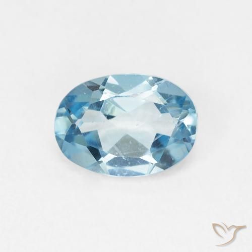 0.92ct Naturel Bleu Suisse Topaze, ovale, VVS