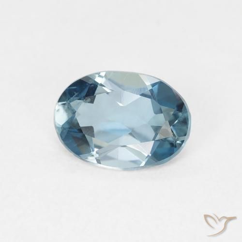 Topaze Bleu Londres naturelle ovale, 0.78 ct, VVS