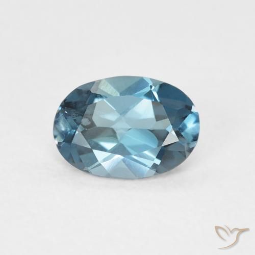 0.91ct Naturel Bleu Londres Topaze, ovale, VVS