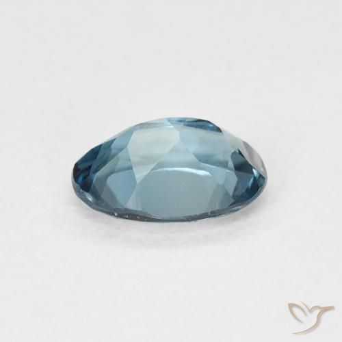 Topaze Bleu Londres naturelle ovale, 0.91 ct, VVS