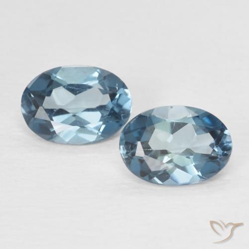 1.95ctw Naturel Bleu Londres Topaze, ovale, VVS-VS