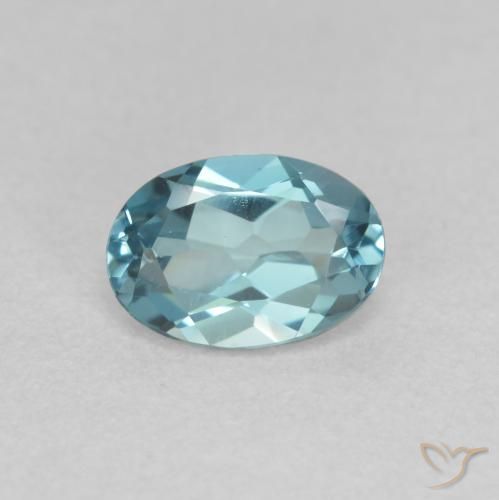 Topaze Bleu Londres naturelle ovale, 1.03 ct, VVS