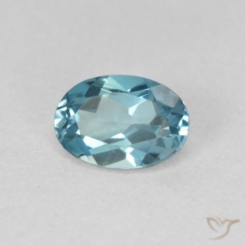 Topaze Bleu Londres naturelle ovale, 1.03 ct, VVS