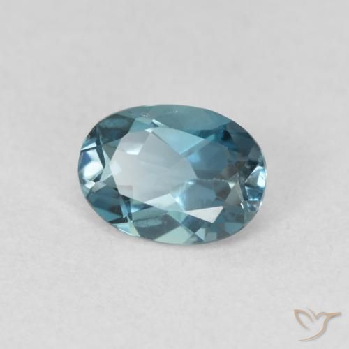 Topaze Bleu Londres naturelle ovale, 0.91 ct, VVS