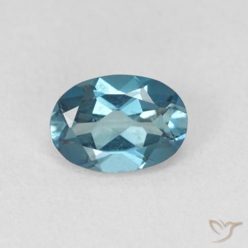 0.99ct Naturel Bleu Londres Topaze, ovale, VVS